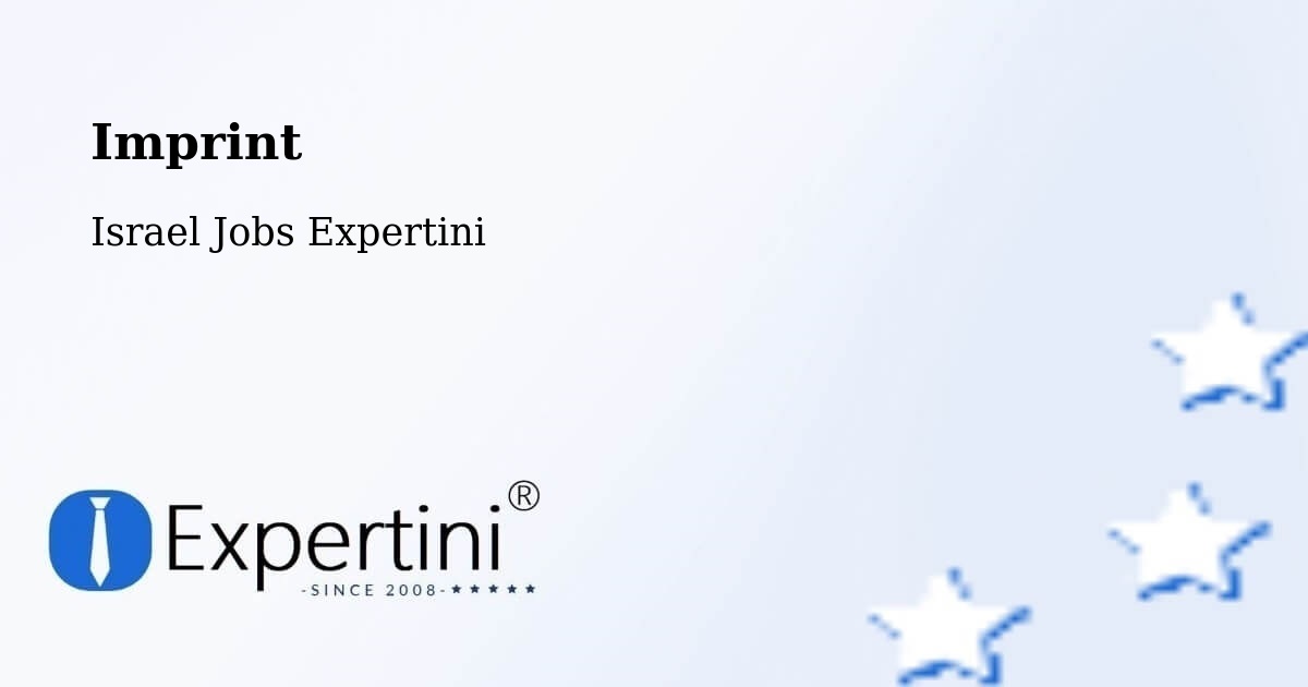 Imprint – Kafr Miṣr - Israel Jobs Expertini